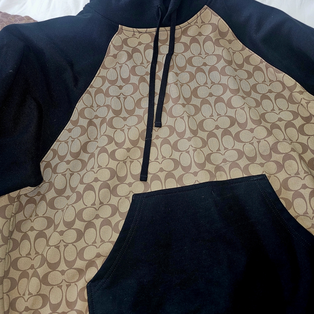 Coach Black and Tan Patterned Men's Sweater